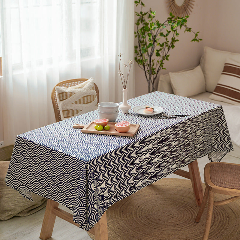 Crafts Cotton Linen Tablecloth – Japanese Minimalist Elegance for Every Table