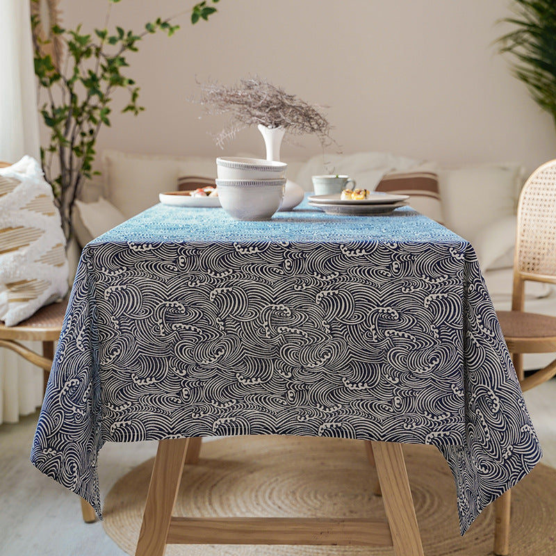 Crafts Cotton Linen Tablecloth – Japanese Minimalist Elegance for Every Table