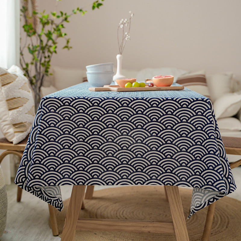 Crafts Cotton Linen Tablecloth – Japanese Minimalist Elegance for Every Table