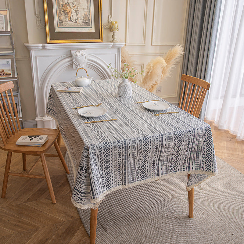 Ethnic Style Bohemian Tablecloth – Perfect for Home, Camping, and Picnics