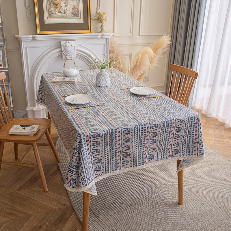 Ethnic Style Bohemian Tablecloth – Perfect for Home, Camping, and Picnics