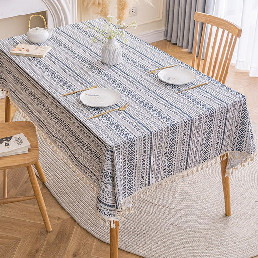 Ethnic Style Bohemian Tablecloth – Perfect for Home, Camping, and Picnics