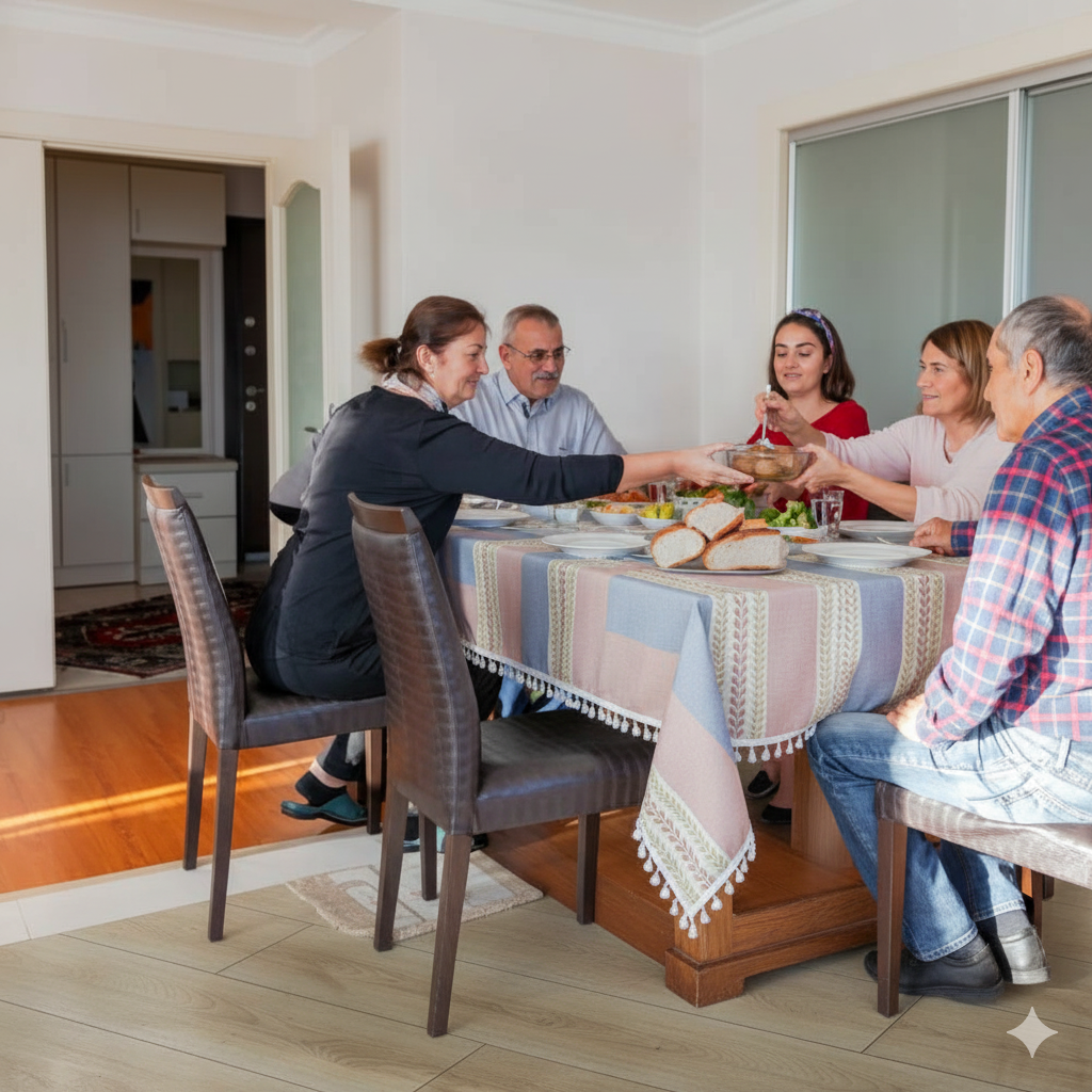 Pastel Harmony Waterproof Tablecloth – Cottagecore Dining & Afternoon Tea Style
