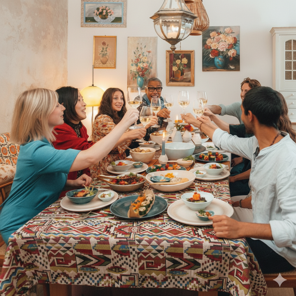 Southwestern-Inspired Jacquard Tablecloth – Heritage Patterns, Modern Dining Elegance