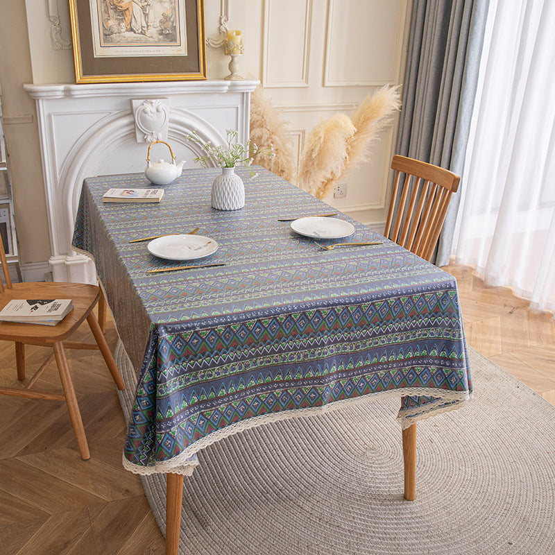 Ethnic Style Bohemian Tablecloth – Perfect for Home, Camping, and Picnics