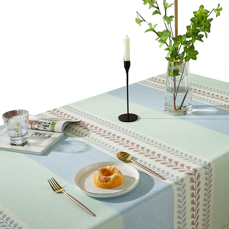 Pastel Harmony Waterproof Tablecloth – Cottagecore Dining & Afternoon Tea Style