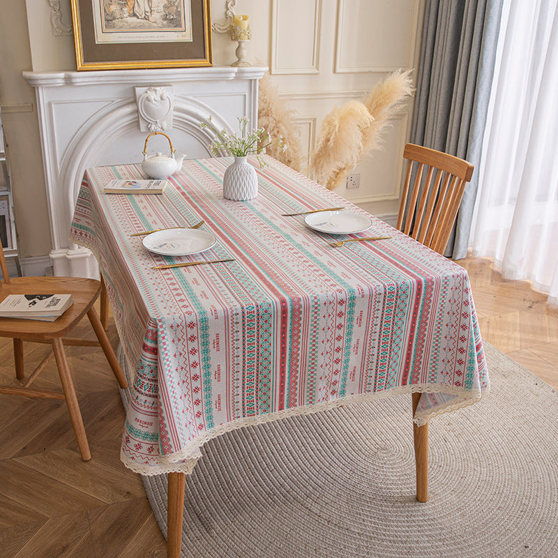Ethnic Style Bohemian Tablecloth – Perfect for Home, Camping, and Picnics