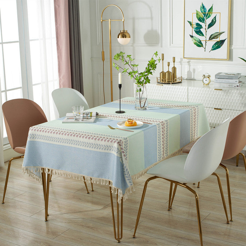 Pastel Harmony Waterproof Tablecloth – Cottagecore Dining & Afternoon Tea Style